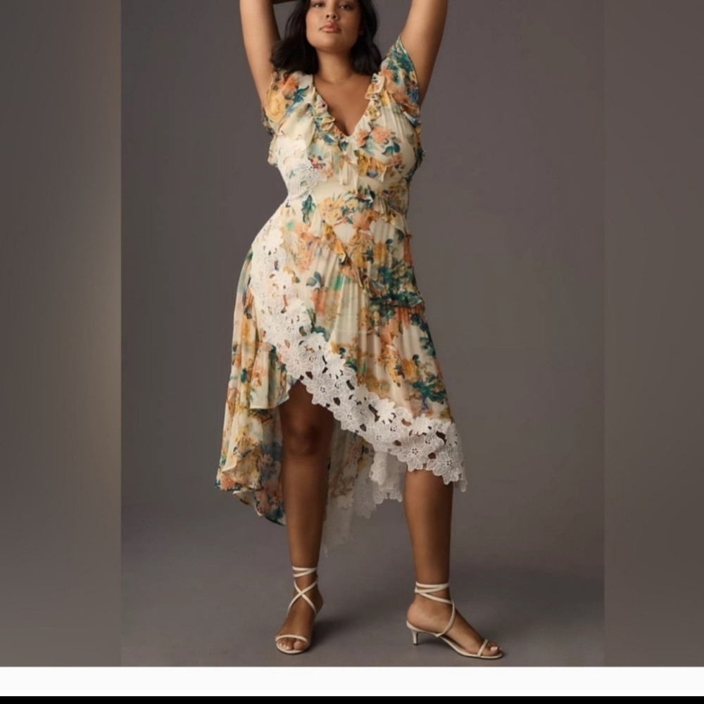 Anthropologie Multicolor Asymmetrical Dress